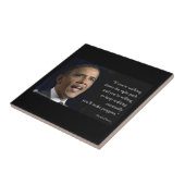 Carreau Le président Obama et citation "Faire des progrès" (Côté)