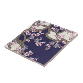 Carreau Le prunier fleurit le textile japonais (Côté)