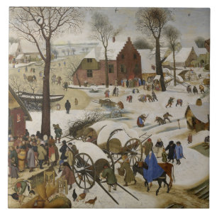 Carreau Le recensement à Bethléem (par Pieter Bruegel)