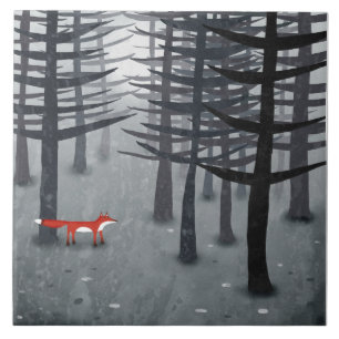 Carreau Le renard et la forêt