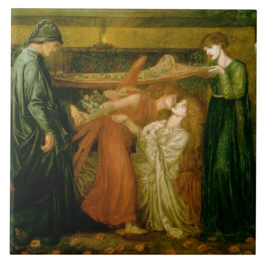 Carreau Le rêve de Dante par Gabriel Dante Rossetti (Devant)