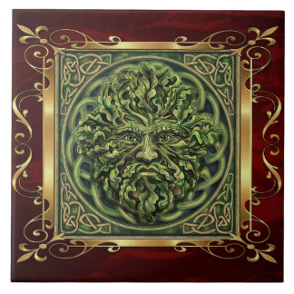 Carreau Le rituel médiéval rouge rouge de sorcellerie