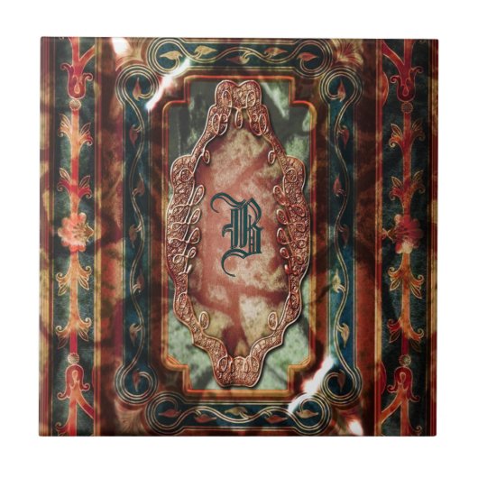 Carreau Le "Roi en pierre floral Louis " de victorian vint (Devant)