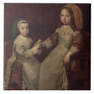 Carreau Le Roi Louis XIV (1638-1715) en tant qu'enfant