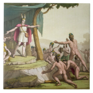 Carreau Le Roi Manco Capac et maman de la Reine Coya