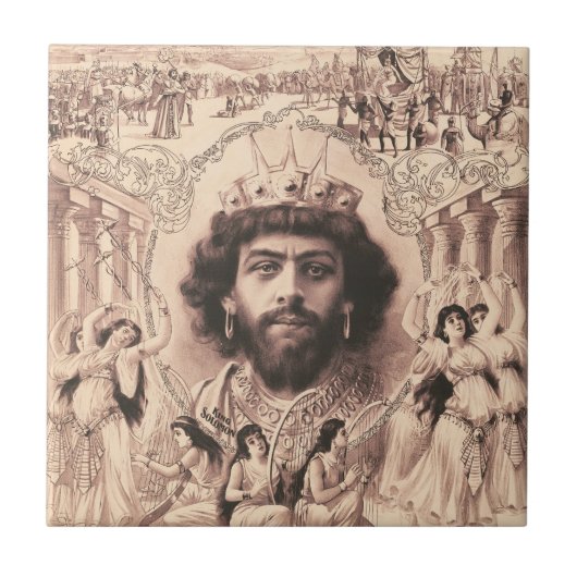 Carreau Le Roi Salomon Entouré De Danseuses (Devant)