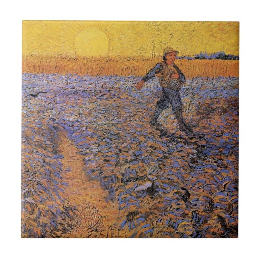 Carreau Le Semeur par Vincent van Gogh (Devant)