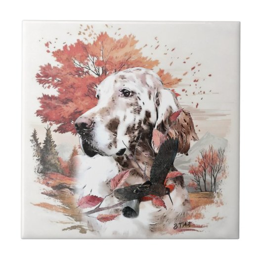 Carreau Le Setter anglais, la chasse à la passion (Devant)