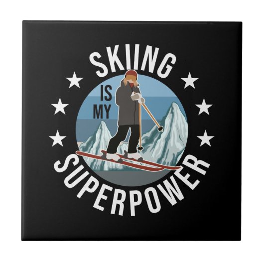 Carreau Le Ski Est Ma Superpuissance (Devant)