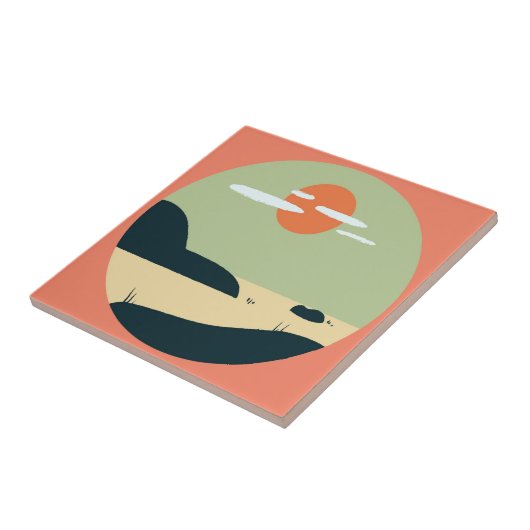 Carreau Le soleil dans les nuages Carrelage en céramique (Côté)