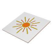 Carreau Le soleil d'été. Jaune et orange (Côté)