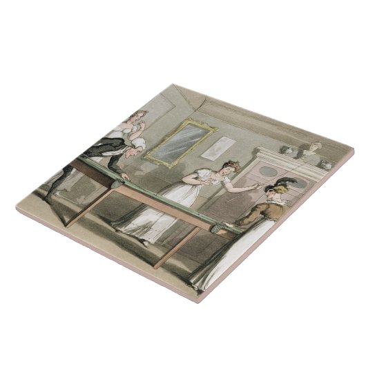 Carreau Le Tableau de billard, 'de la visite de Dr. Syntax (Côté)