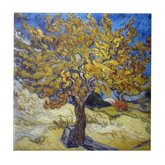 Carreau Le tableau du mûrier de Van Gogh, un chef-d'œuvre (Devant)