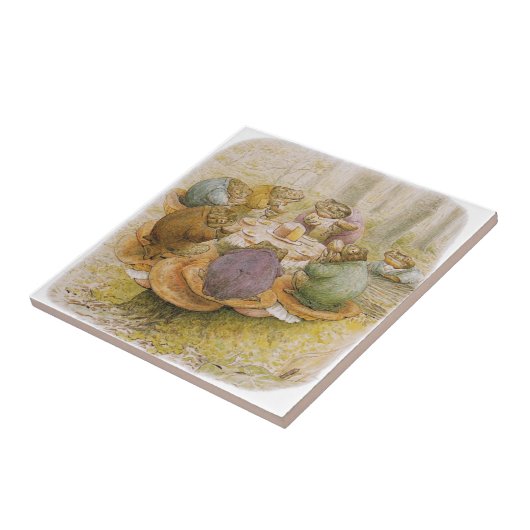 Carreau Le Tea Party des crapauds (par Beatrix Potter) (Côté)