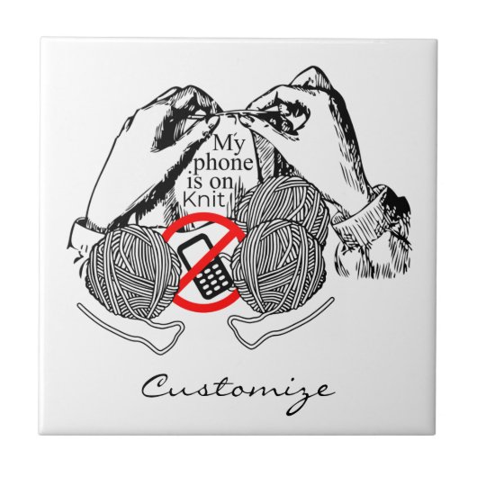 Carreau Le téléphone est sur Knit Thunder_Cove (Devant)