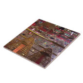 Carreau Le temple bouddhiste Man Mo de Hong Kong (Côté)