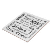 Carreau Le texte du script des noms de Jésus (Côté)