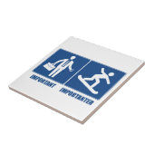 Carreau Le Travail Est Important, Le Snowboard Est Importa (Côté)