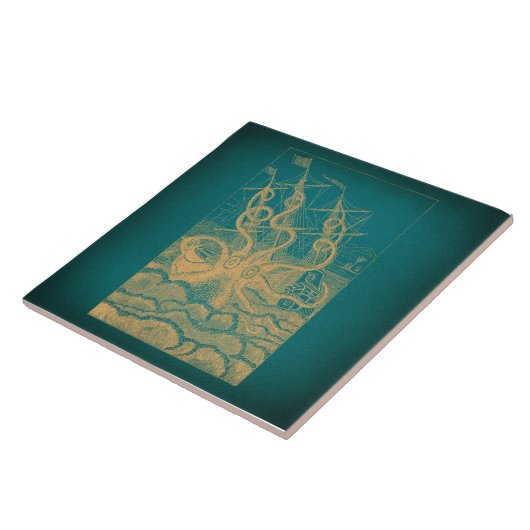 Carreau Le vaisseau-pieuvre géant attaquant le Turquoise A (Côté)