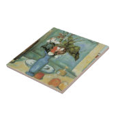 Carreau Le Vase bleu (Fleurs et Fruits) de Paul Cézanne (Côté)