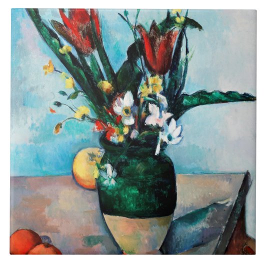 Carreau Le Vase des Tulipes, Paul Cezanne (Devant)