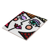 Carreau Le visage Abstrait de la femme (Côté)