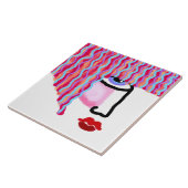 Carreau Le visage de la femme Abstraite (Côté)