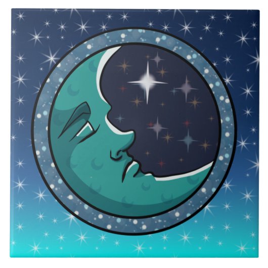 Carreau Le Visage De L'Homme Dans La Lune (Devant)