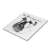 Carreau Le visage joyeux de Bulldog (Côté)