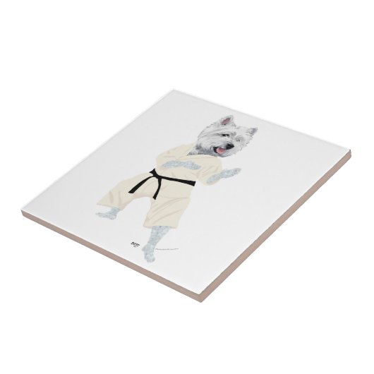 Carreau Le West Highland Terrier KARATE ! (Côté)