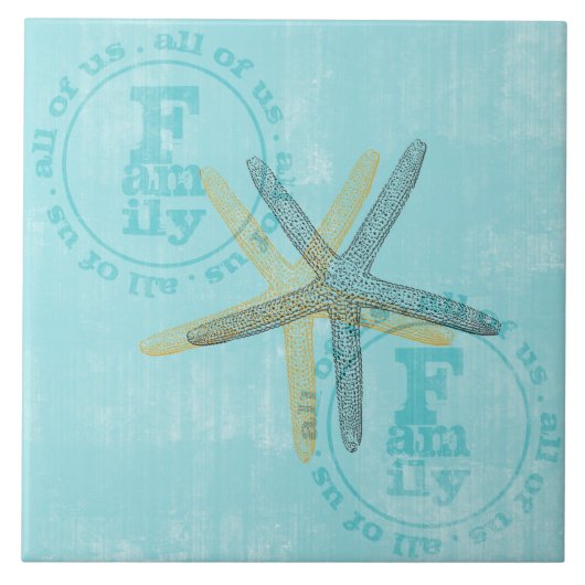 Carreau Le zen a inspiré des étoiles de mer de thème de (Devant)