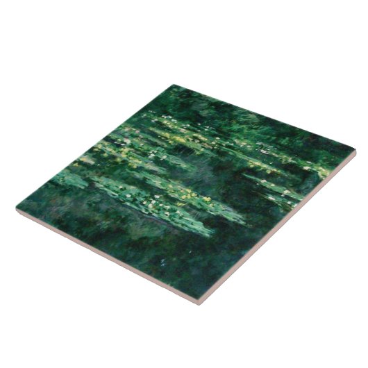 Carreau L'EAU MENSONNE EN ÉTANG VERT par Claude Monet (Côté)