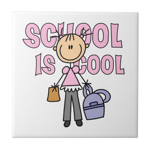 Carreau L'école des filles c'est cool (Devant)