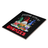 Carreau Lecture avec mes gnomes de Noël drôle (Côté)