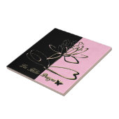Carreau Lee Hiller Designs Accents Black Pink Gold (Côté)
