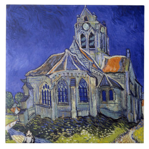 Carreau L'église d'Auvers, Van Gogh