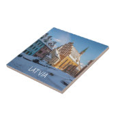 Carreau L'église Saint-Pierre en hiver à Riga, Lettonie (Côté)