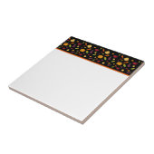 Carreau Légumes mignons motif noir (Côté)