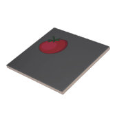 Carreau Légumes mignons motif tomate gris (Côté)