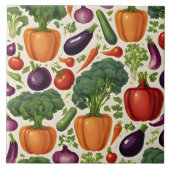 Carreau Légumes sains Bonne alimentation Collection tendan (Devant)