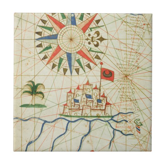 Carreau L'Egypte, la rivière le Nil et le Caire (Devant)