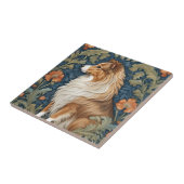 Carreau L'Élégant Chien de Shetland William Morris Inspiré (Côté)