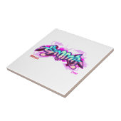 Carreau L'Emma nommée dans la tuile graffiti-En céramique (Côté)