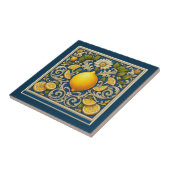 Carreau Lemon Almafi Blue Mediterranean Art Nouveau (Côté)
