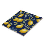 Carreau Lemon Pattern on Dark Navy Blue (Côté)