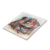 Carreau L'enfant en bas âge de observation de chien (Côté)