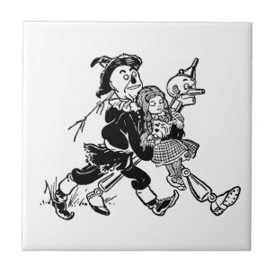 Carreau L'ensorceleuse vintage de Oz Dorothy dormant avec