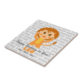 Carreau Leo Joyeux anniversaire (Côté)