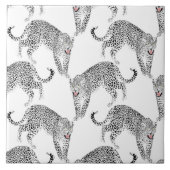 Carreau Léopard blanc noir (Devant)