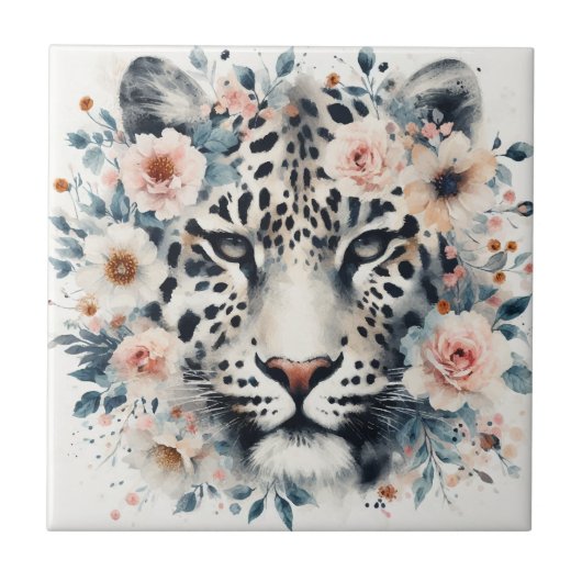 Carreau Leopard et rose (Devant)